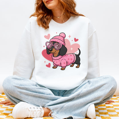 Cute Valentine Dachshund Dog Mom Sweatshirt
