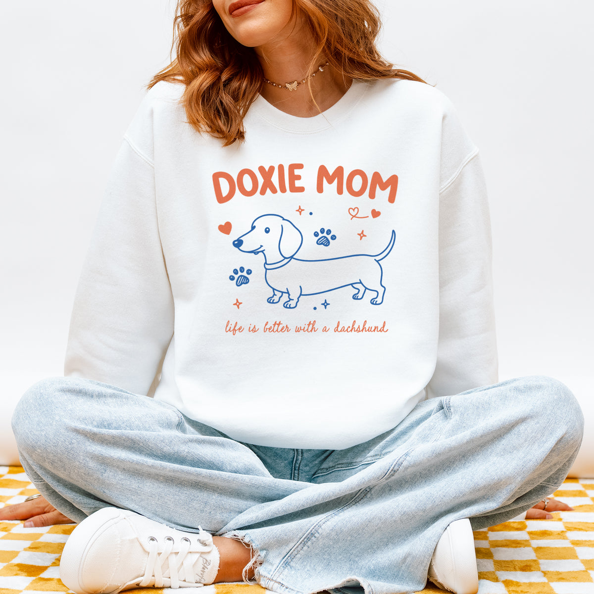 Doxie Mom Dachshund Sweatshirt Cute Gift