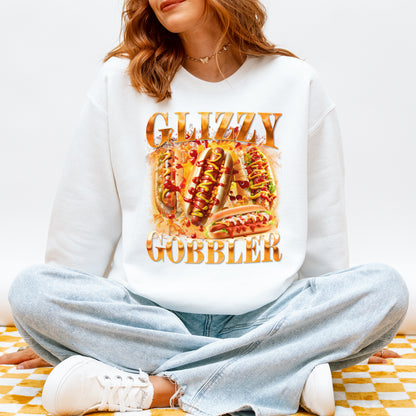Glizzy Gobbler Sweatshirt Funny Hot Dog Meme Gift for Food Lovers