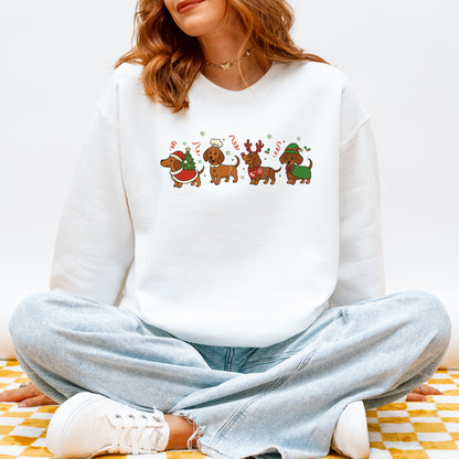Funny Christmas Dachshund Dog Cute Holiday Puppy Sweatshirt
