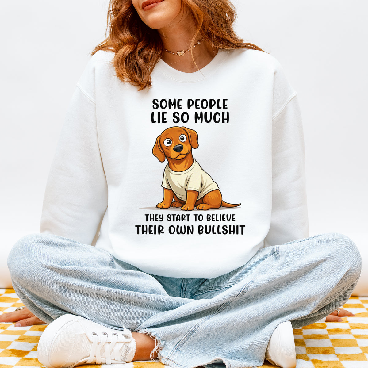 Funny Dachshund Sweatshirt Sarcastic Wiener Dog Humor Gift