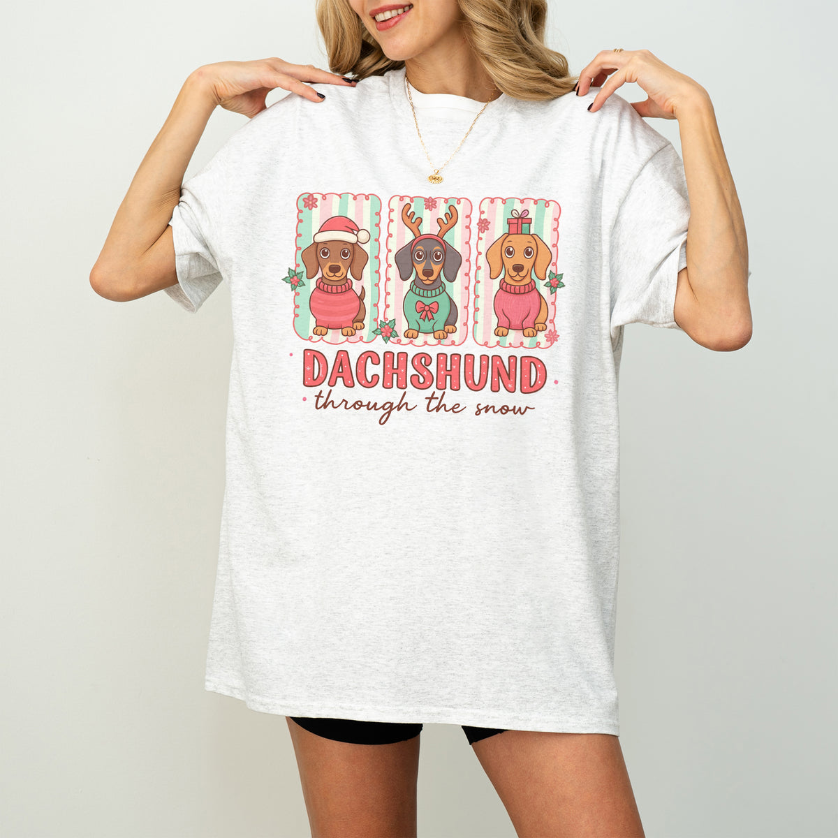 Dachshund Through the Snow Trio Christmas Shirt