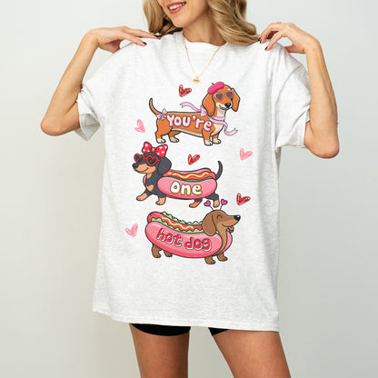 Cute Hot Dog Dachshund Valentine Shirt