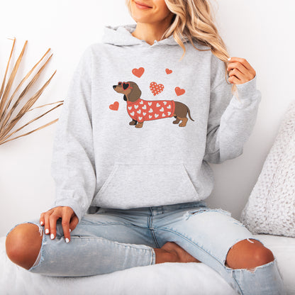 Valentine Dachshund Love Hoodie