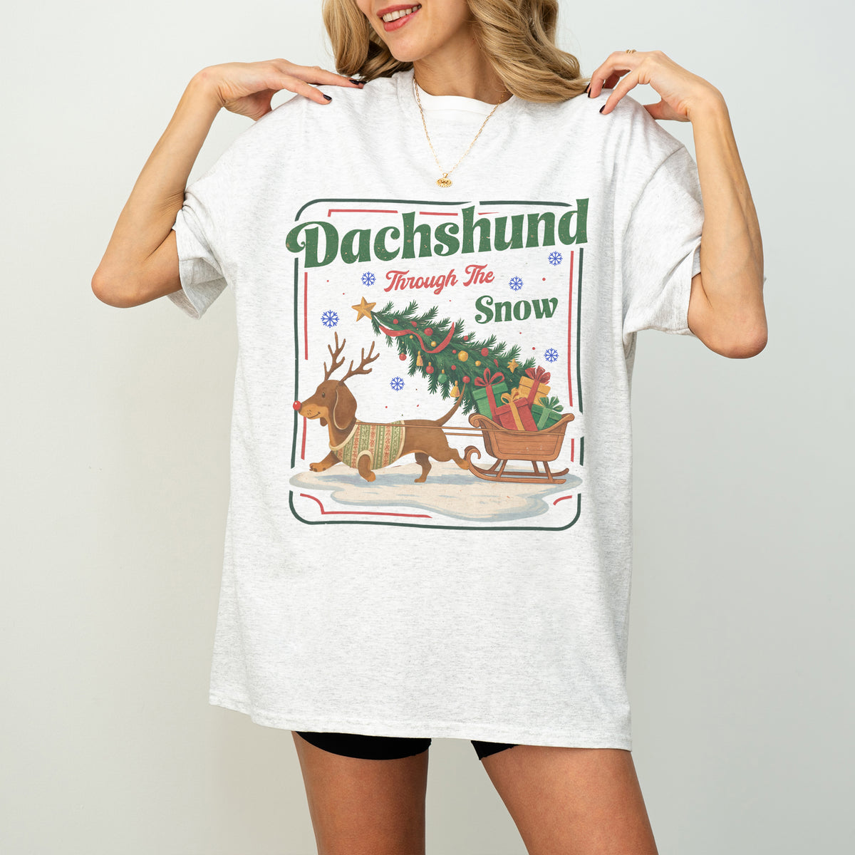 Dachshund Through the Snow Christmas Shirt