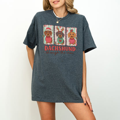 Dachshund Through the Snow Trio Christmas Shirt