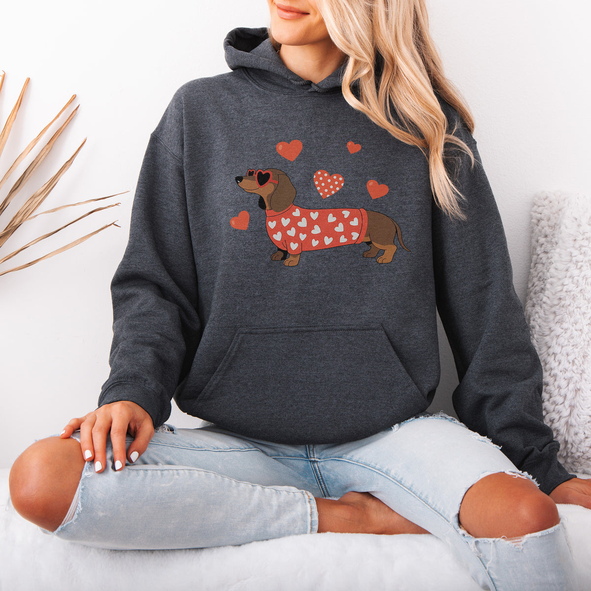 Valentine Dachshund Love Hoodie