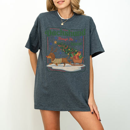 Dachshund Through the Snow Christmas Shirt