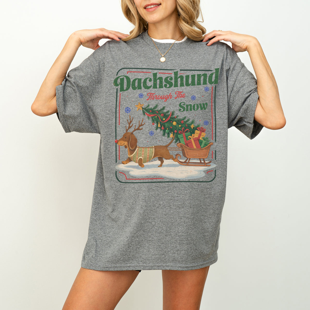 Dachshund Through the Snow Christmas Shirt