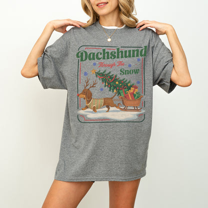 Dachshund Through the Snow Christmas Shirt