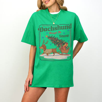 Dachshund Through the Snow Christmas Shirt