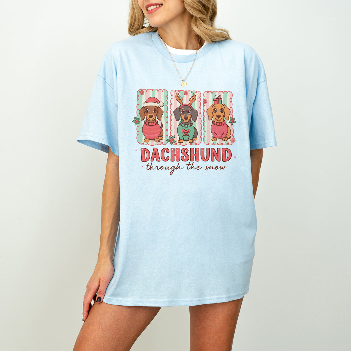 Dachshund Through the Snow Trio Christmas Shirt
