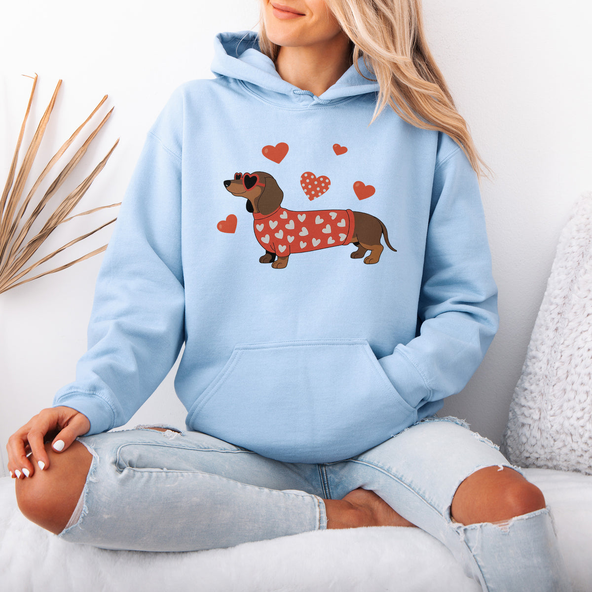 Valentine Dachshund Love Hoodie