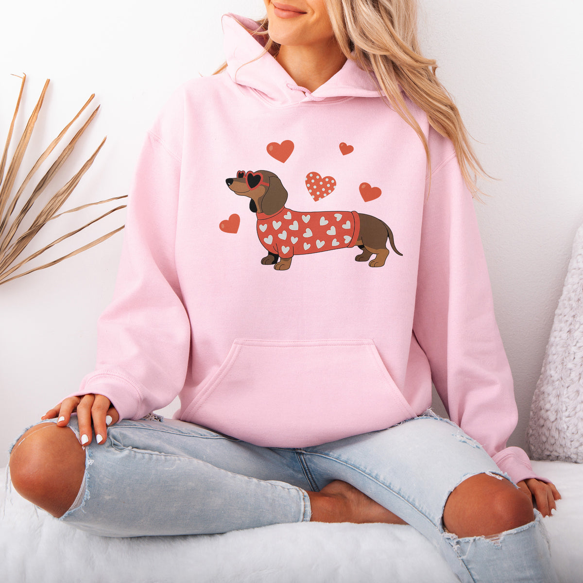 Valentine Dachshund Love Hoodie