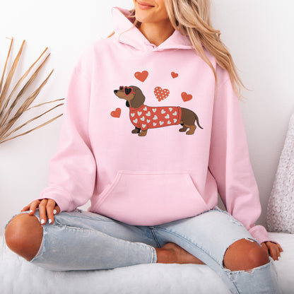 Valentine Dachshund Love Hoodie