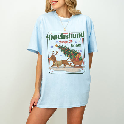 Dachshund Through the Snow Christmas Shirt