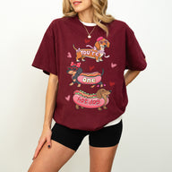 Cute Hot Dog Dachshund Valentine Shirt – Funny Love Wiener Dog Tee for Dog Moms and Doxie Lovers