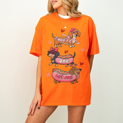 Cute Hot Dog Dachshund Valentine Shirt