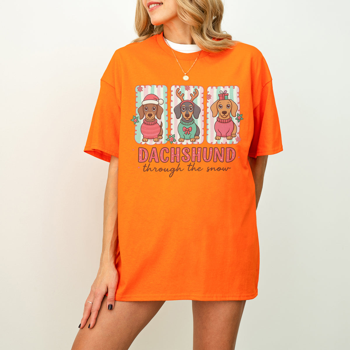 Dachshund Through the Snow Trio Christmas Shirt