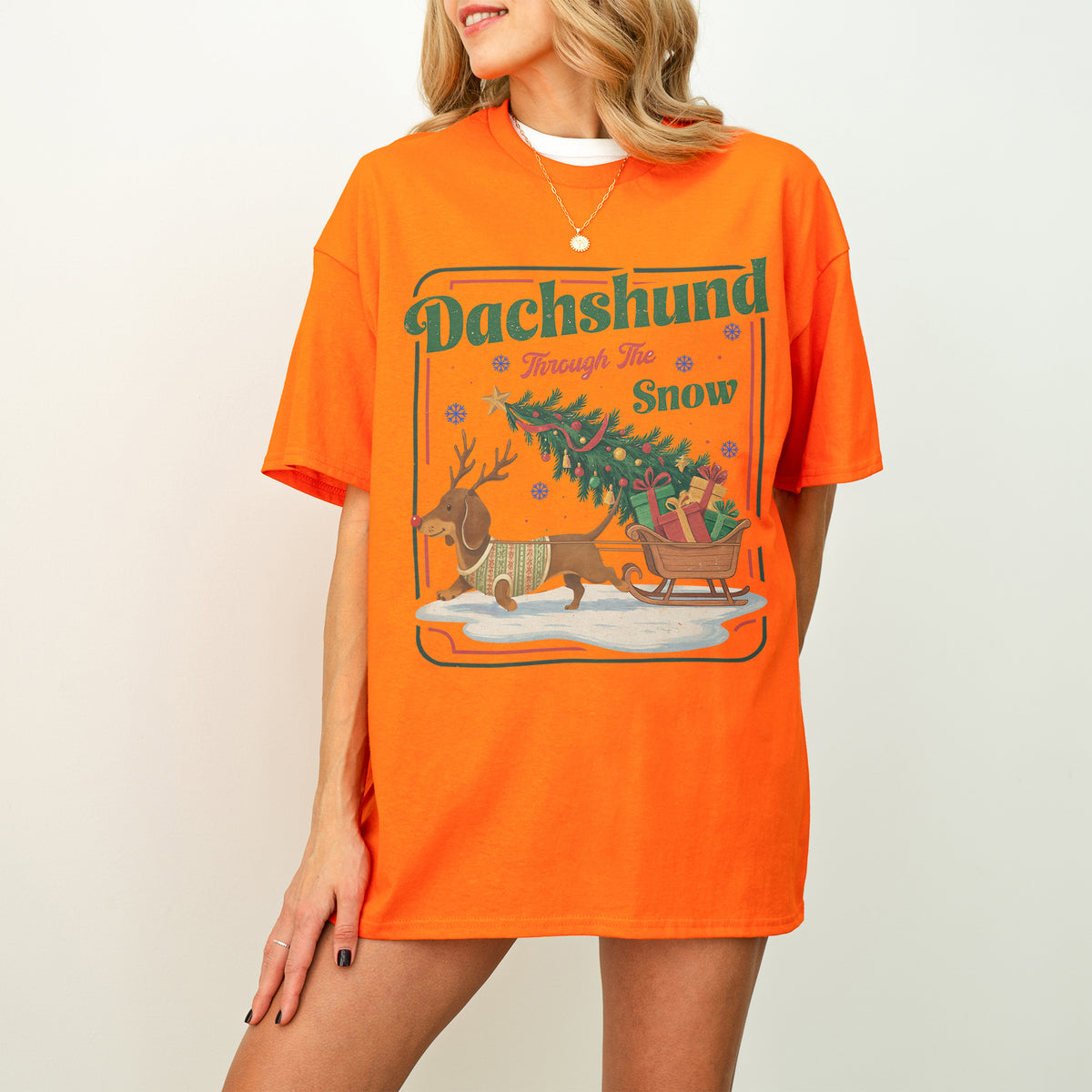 Dachshund Through the Snow Christmas Shirt
