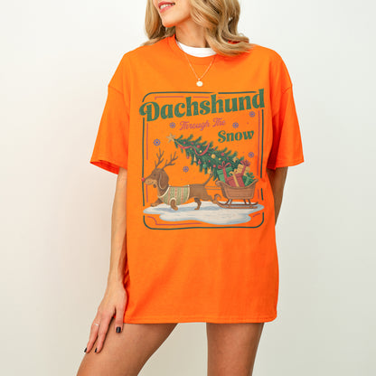 Dachshund Through the Snow Christmas Shirt