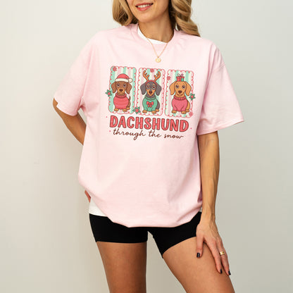 Dachshund Through the Snow Trio Christmas Shirt