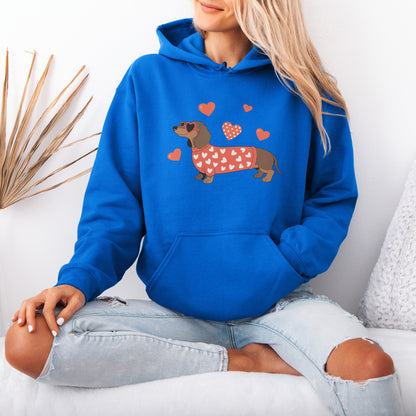 Valentine Dachshund Love Hoodie