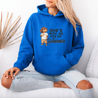 She’s With Me For My Wiener Dachshund Hoodie