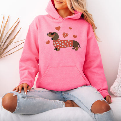 Valentine Dachshund Love Hoodie