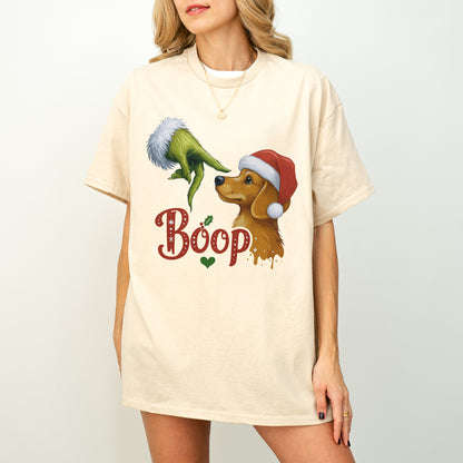 Boop Dachshund Christmas Shirt – Funny Green Hand Holiday Tee