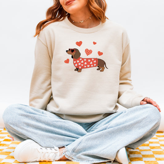 Valentine Dachshund Love Sweatshirt