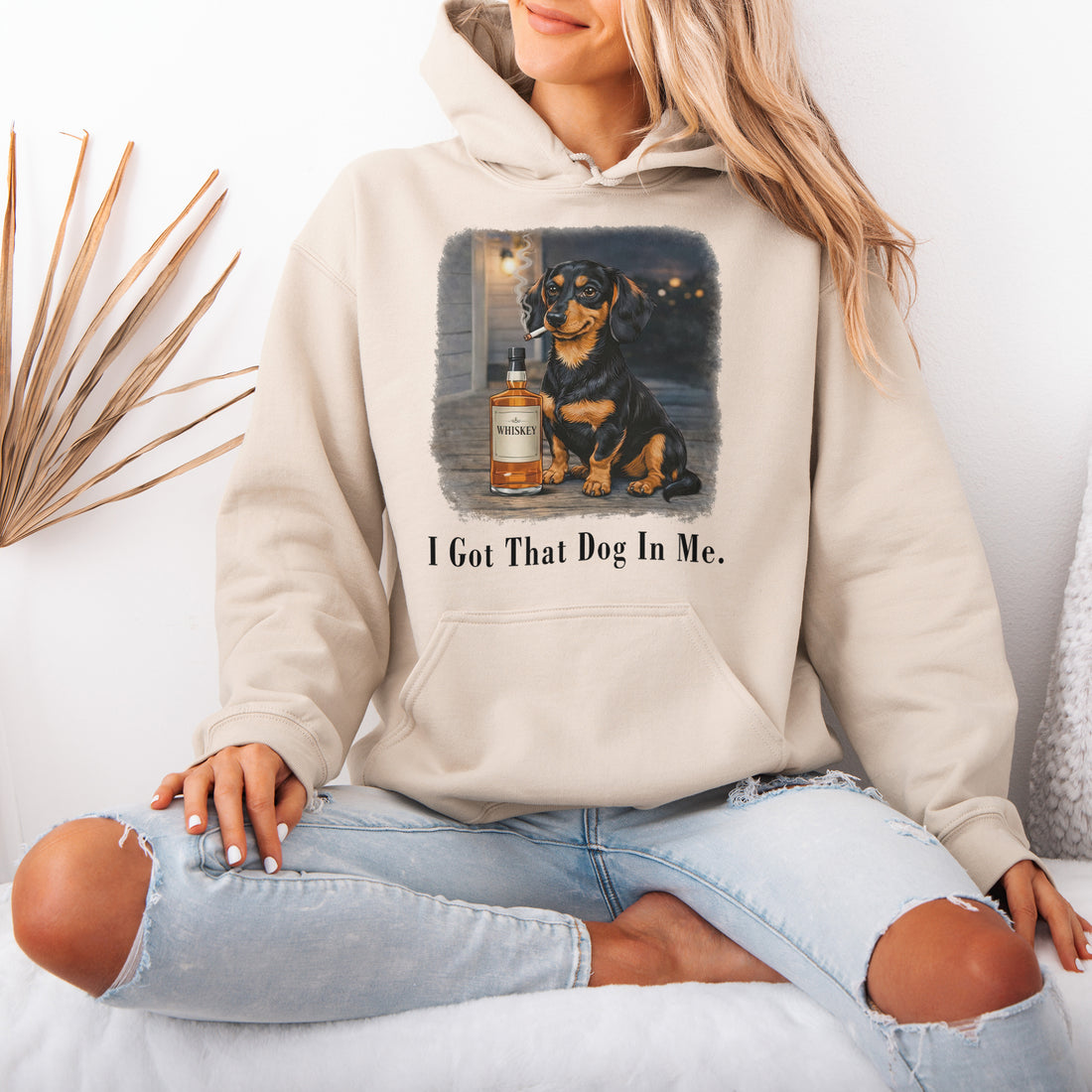I Got That Dog In Me Dachshund Hoodie – Funny Badass Wiener Dog Whiskey Hoodie