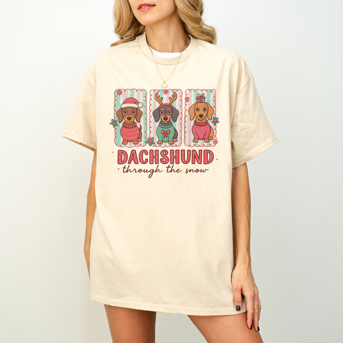 Dachshund Through the Snow Trio Christmas Shirt