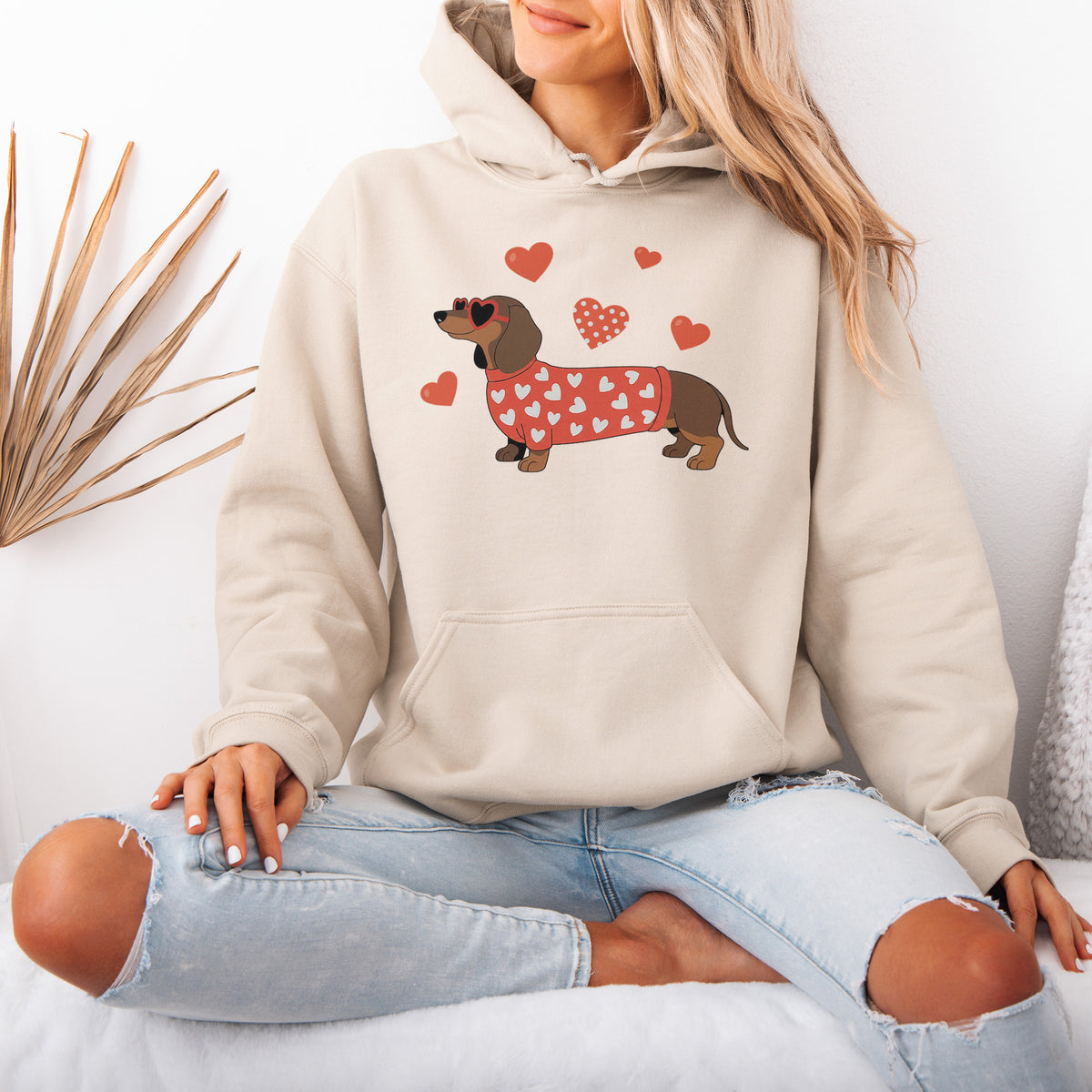 Valentine Dachshund Love Hoodie