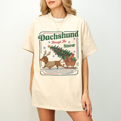 Dachshund Through the Snow Christmas Shirt