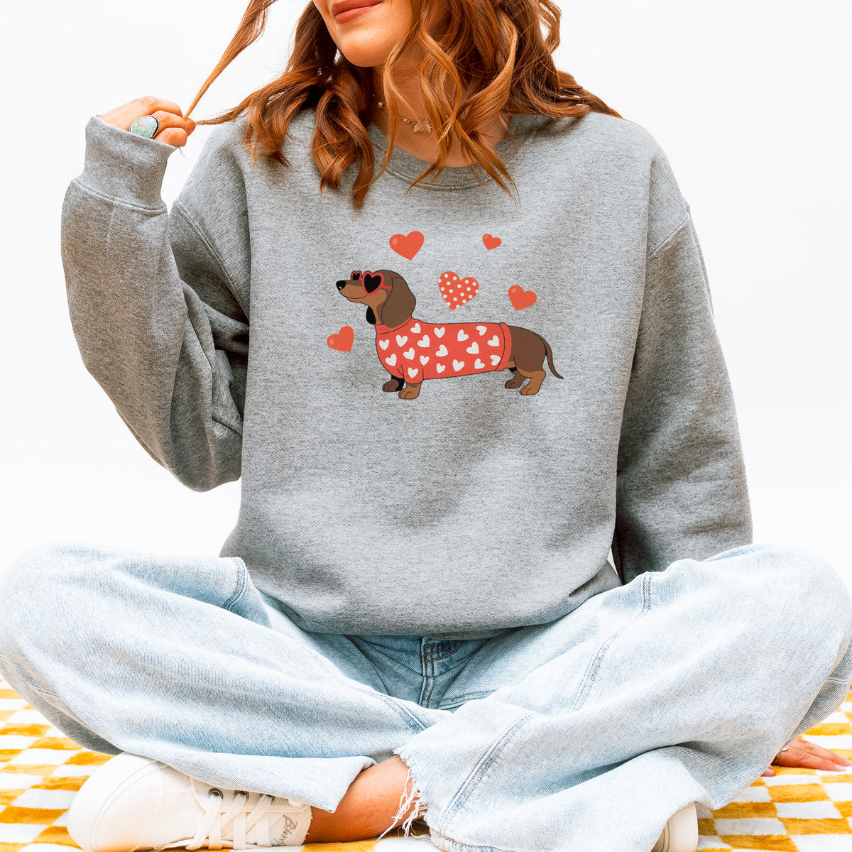 Valentine Dachshund Love Sweatshirt