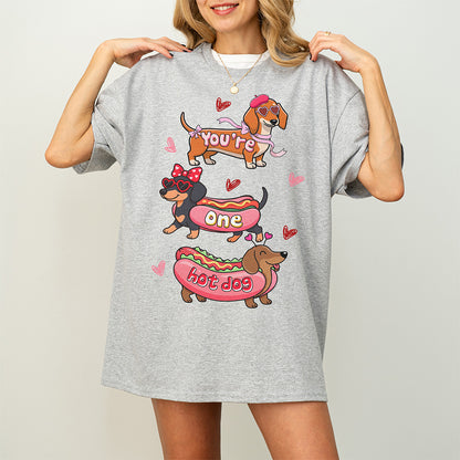 Cute Hot Dog Dachshund Valentine Shirt