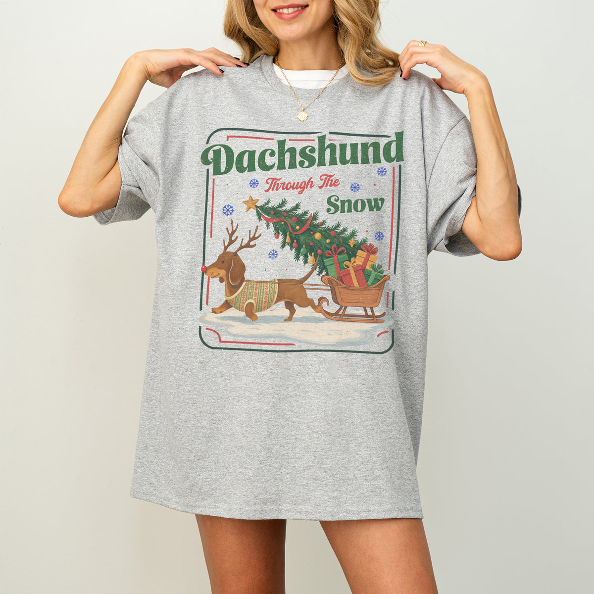 Dachshund Through the Snow Christmas Shirt
