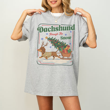 Dachshund Through the Snow Christmas Shirt