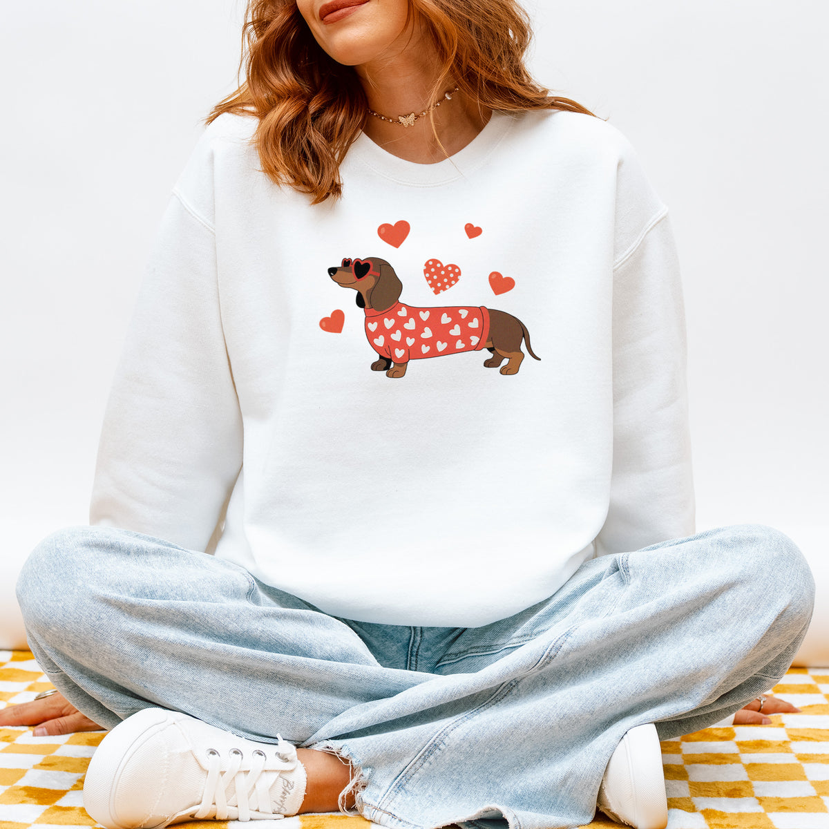 Valentine Dachshund Love Sweatshirt