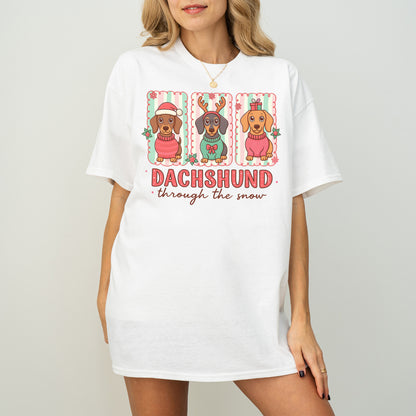 Dachshund Through the Snow Trio Christmas Shirt